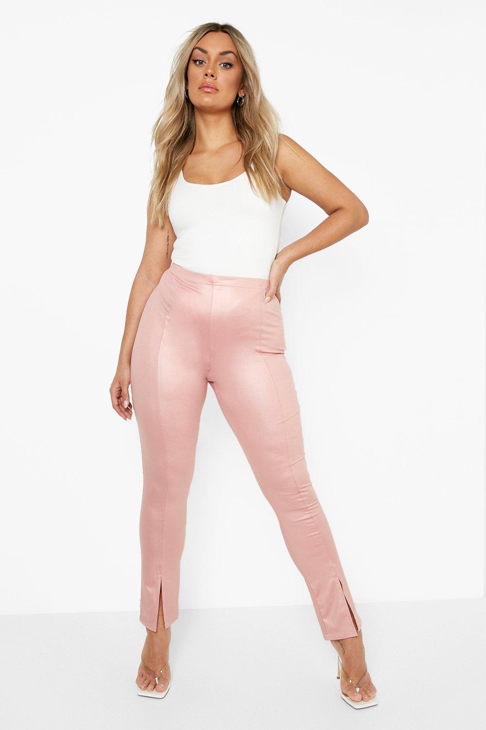 Pink wet hotsell look leggings